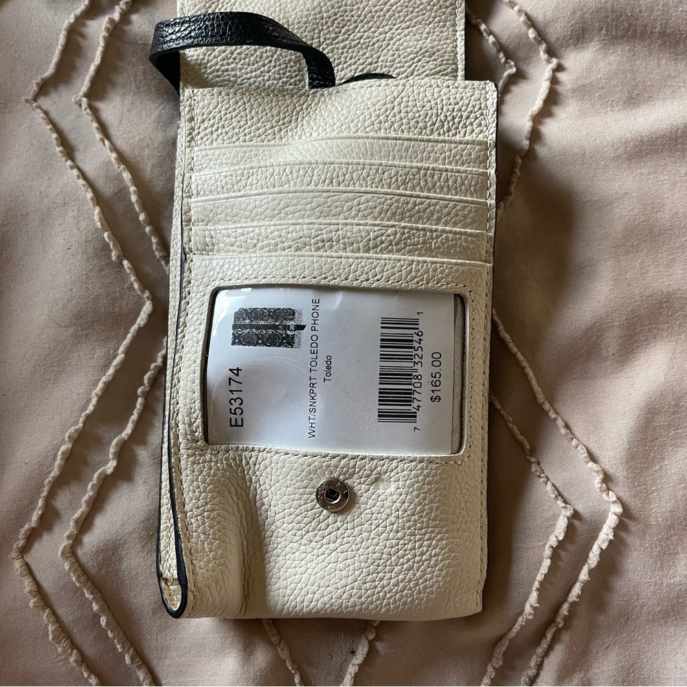 BRIGHTON Toledo White Snake Print Phone Purse NWT - Picture 2 of 5